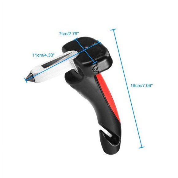 NEW Car Handle Cane Standing Support Window Breaker Seat Belt Cutter Fla… - Picture 4 of 8